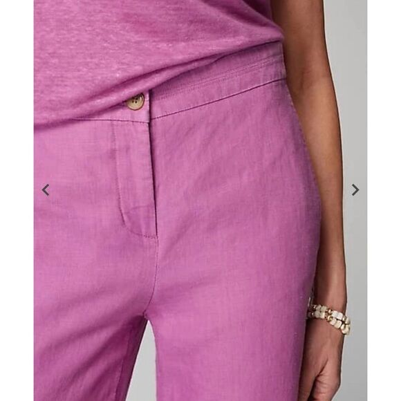 J. Jill Easy Linen Wide-Leg Crops Wild Orchid XL NWT IN PACKAGE - Picture 4 of 9